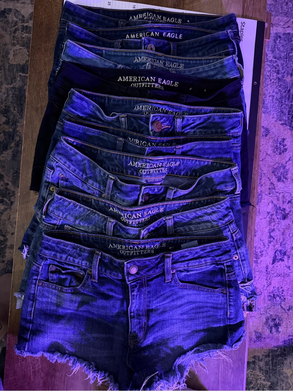 American Eagle Outfitters Womens Denim Jean Shorts - Blue